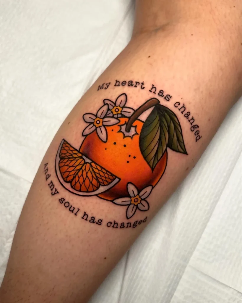 **Blooming Orange Joy Tattoo**