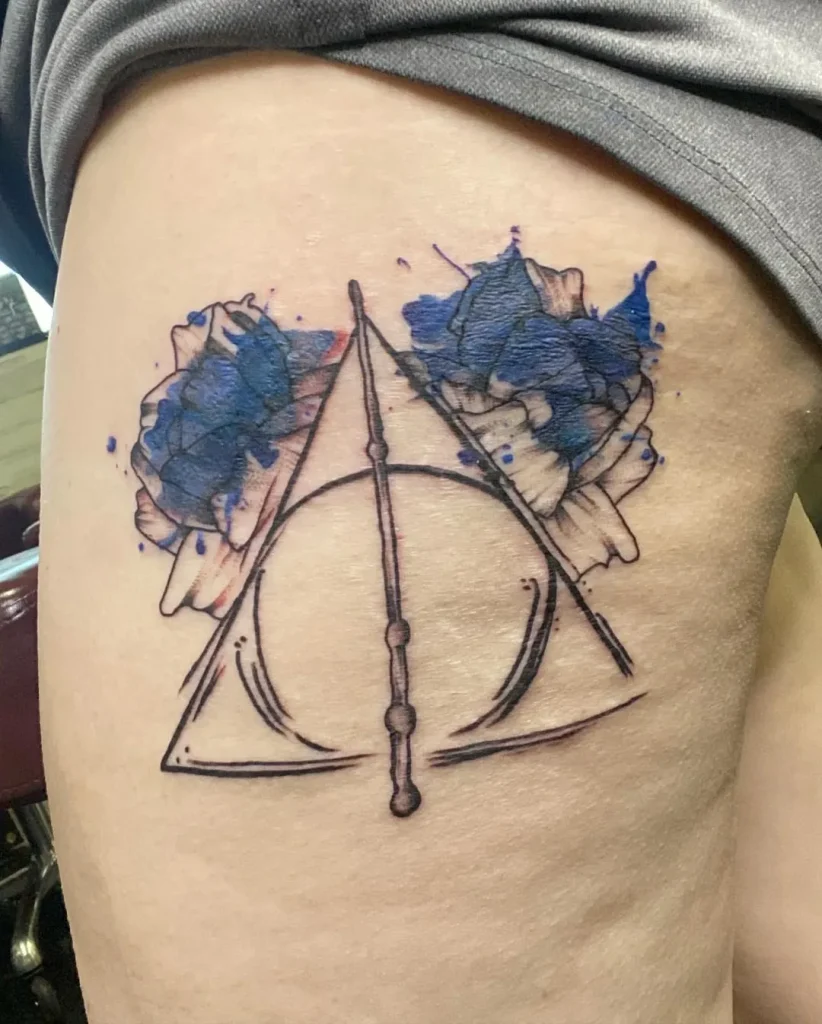 ### Deathly Hallows Watercolor