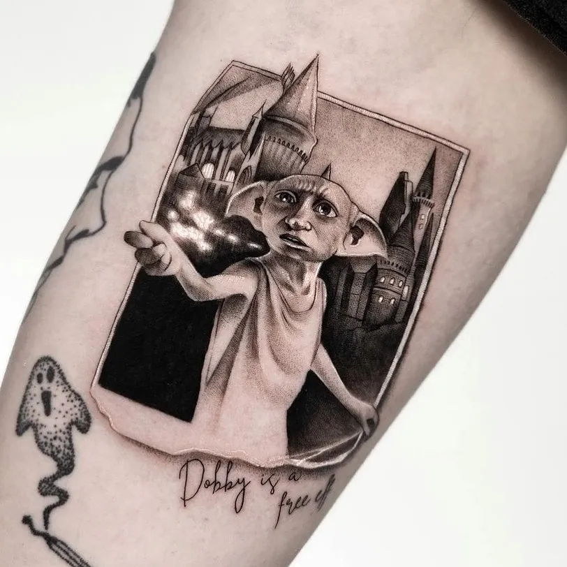 **Dobby's Freedom Portrait Tattoo**