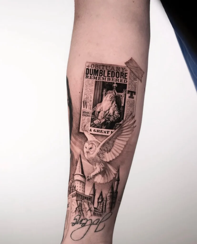 **Dumbledore Tribute Tattoo**