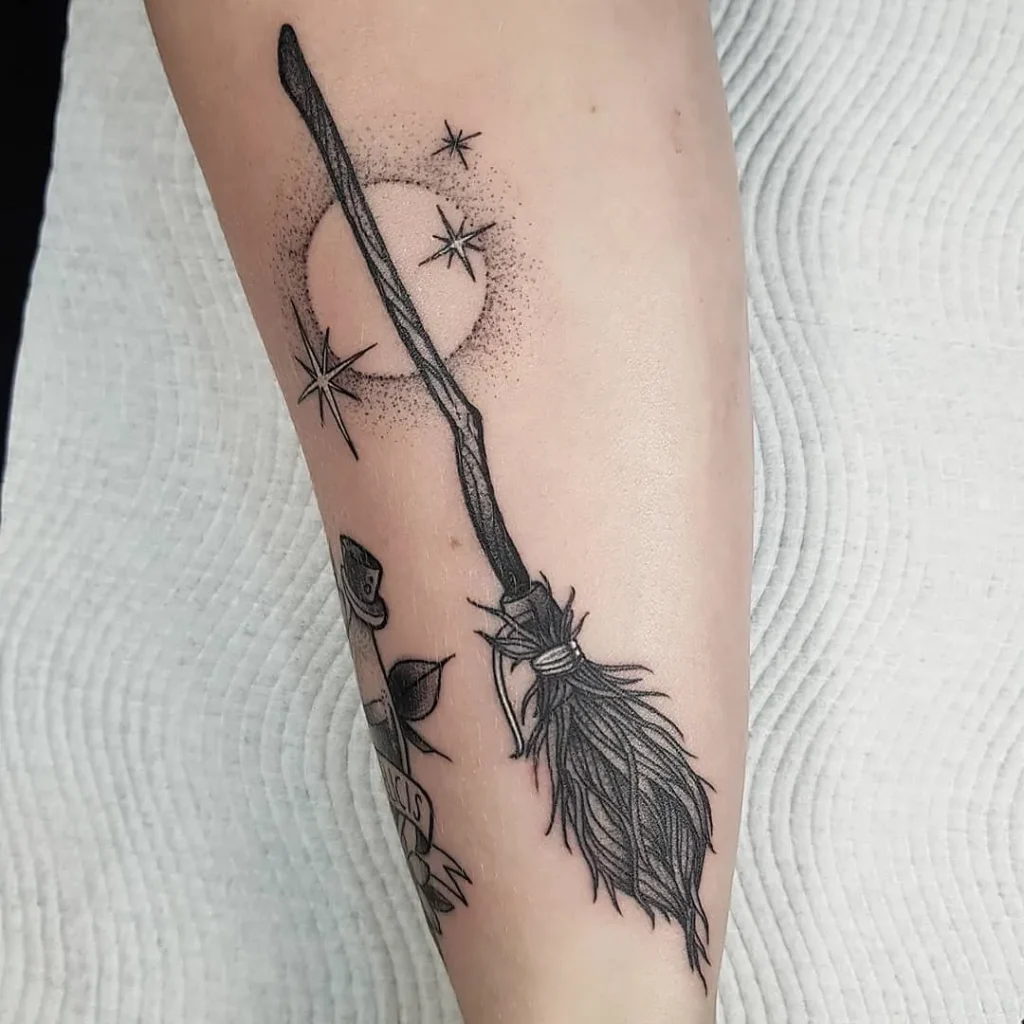 ### Enchanted Broomstick Tattoo