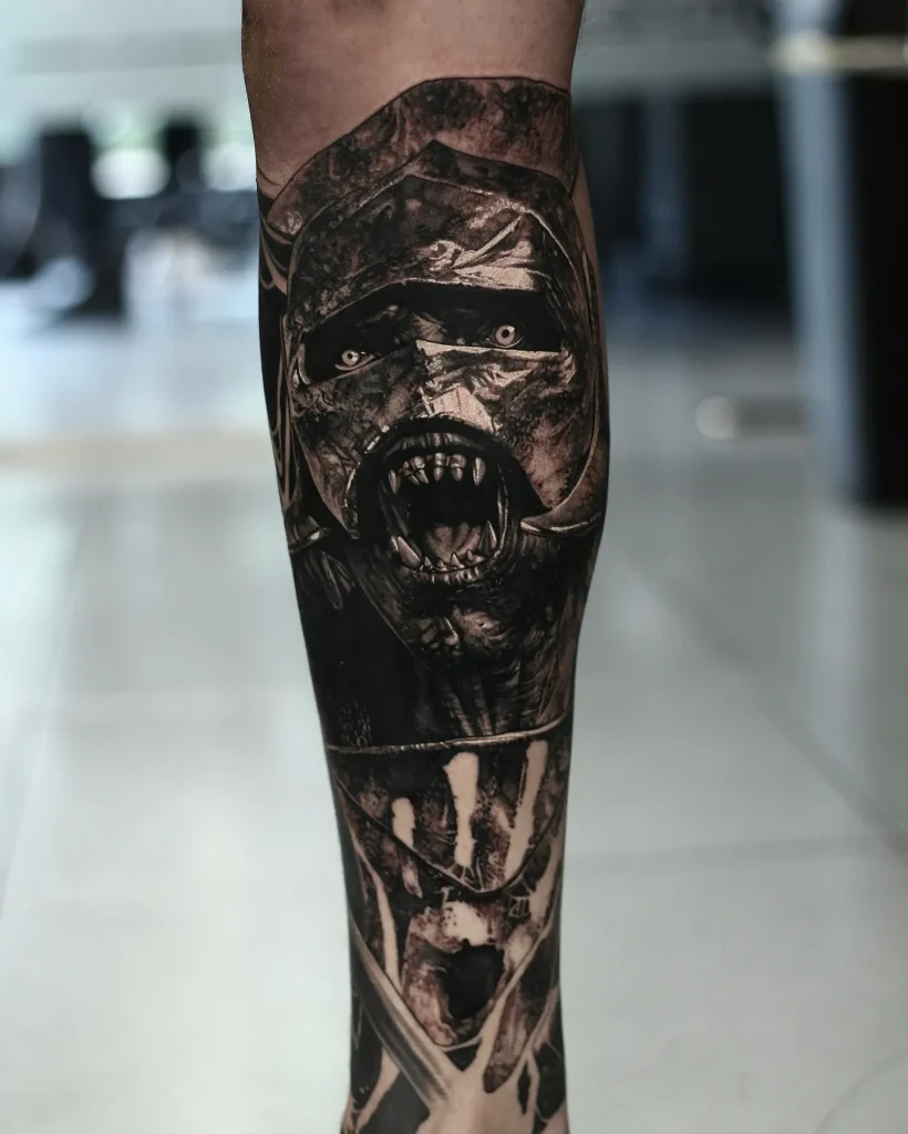 ### Fierce Orc Warrior Tattoo