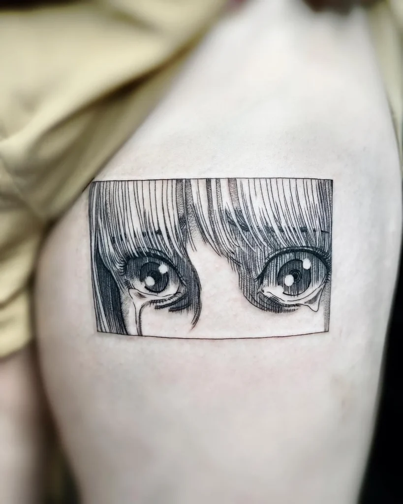 **Gazing Eyes Frame Tattoo**