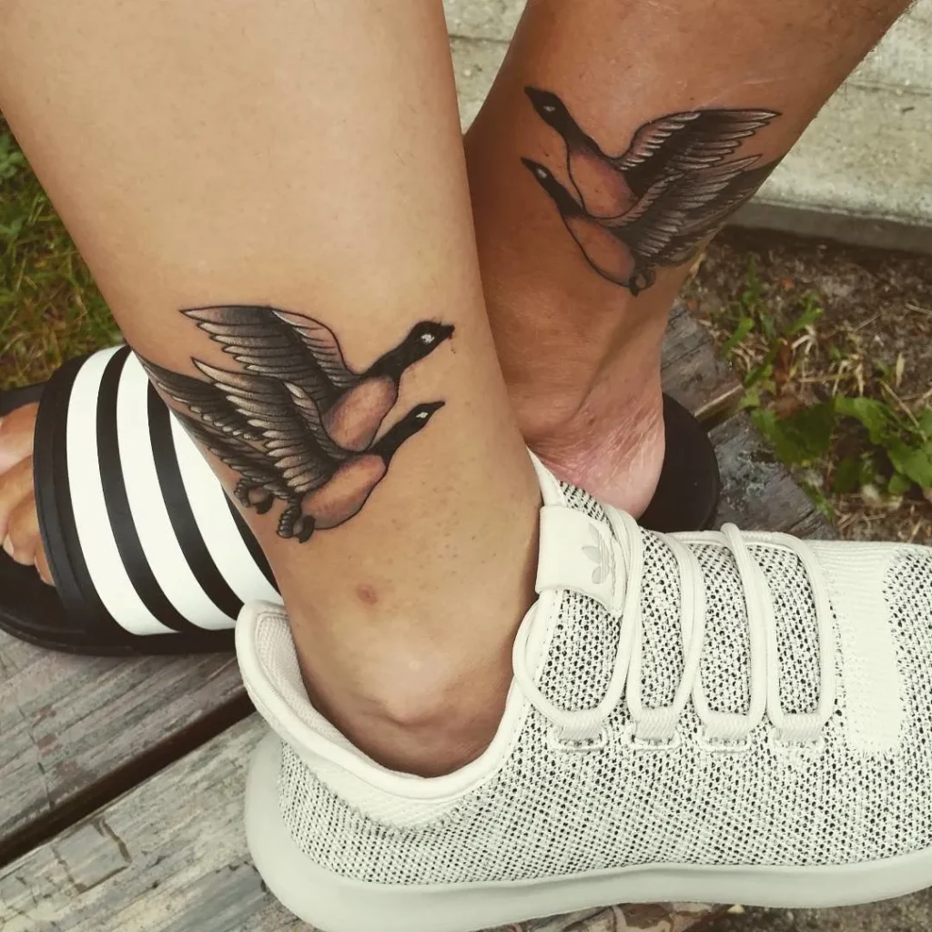 ### Geese in Flight Tattoo