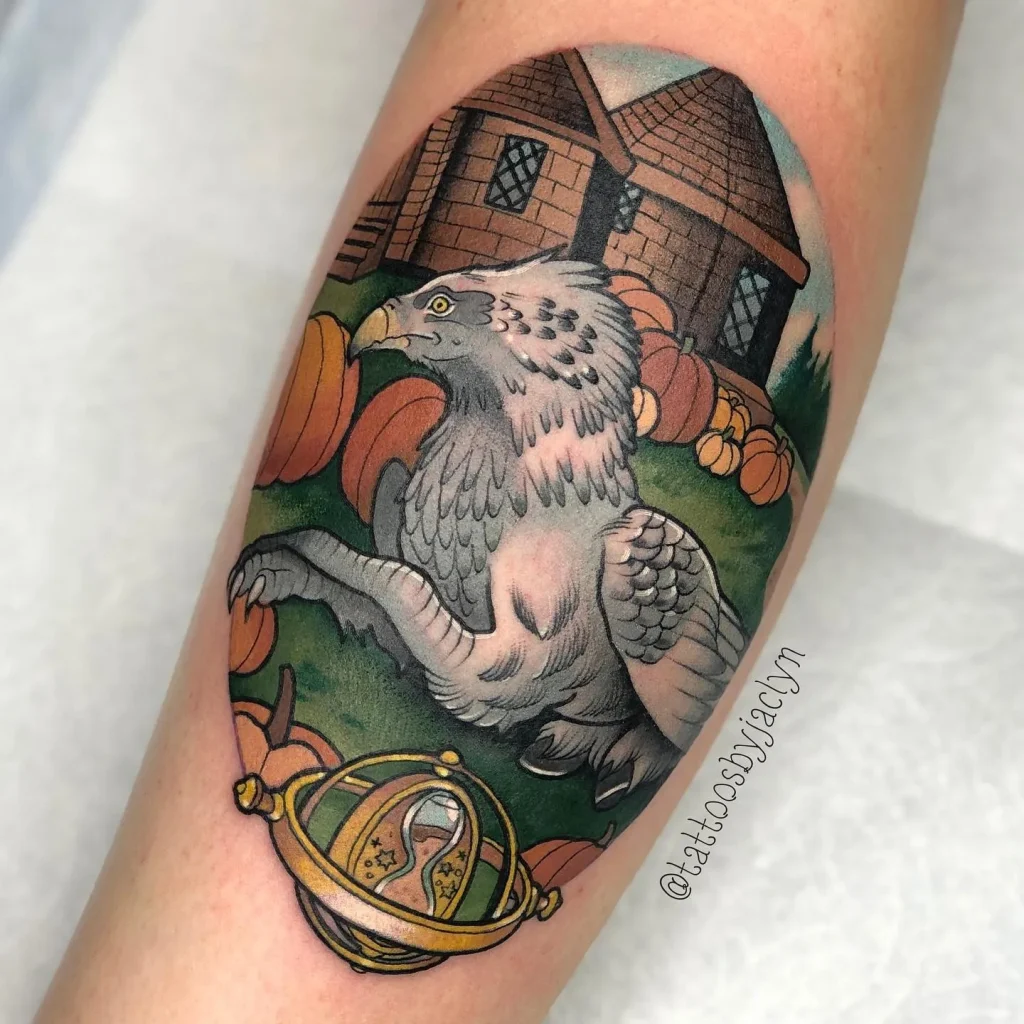 **Hippogriff Pumpkin Patch Tattoo**