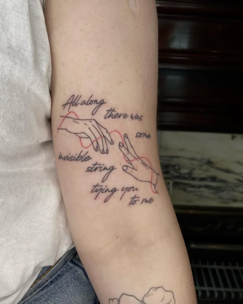 ### Invisible String Connection Tattoo