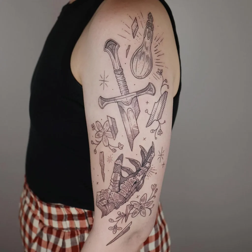 **Magical Elven Artifacts Tattoo**