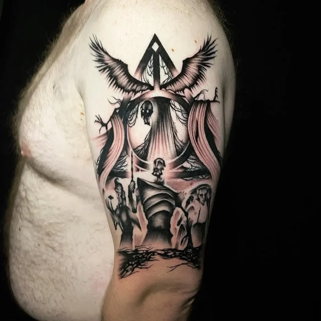 **Mystical Forest Embrace Tattoo**