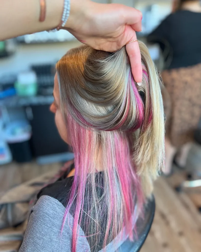 ### Peek-a-Boo Pink Highlights