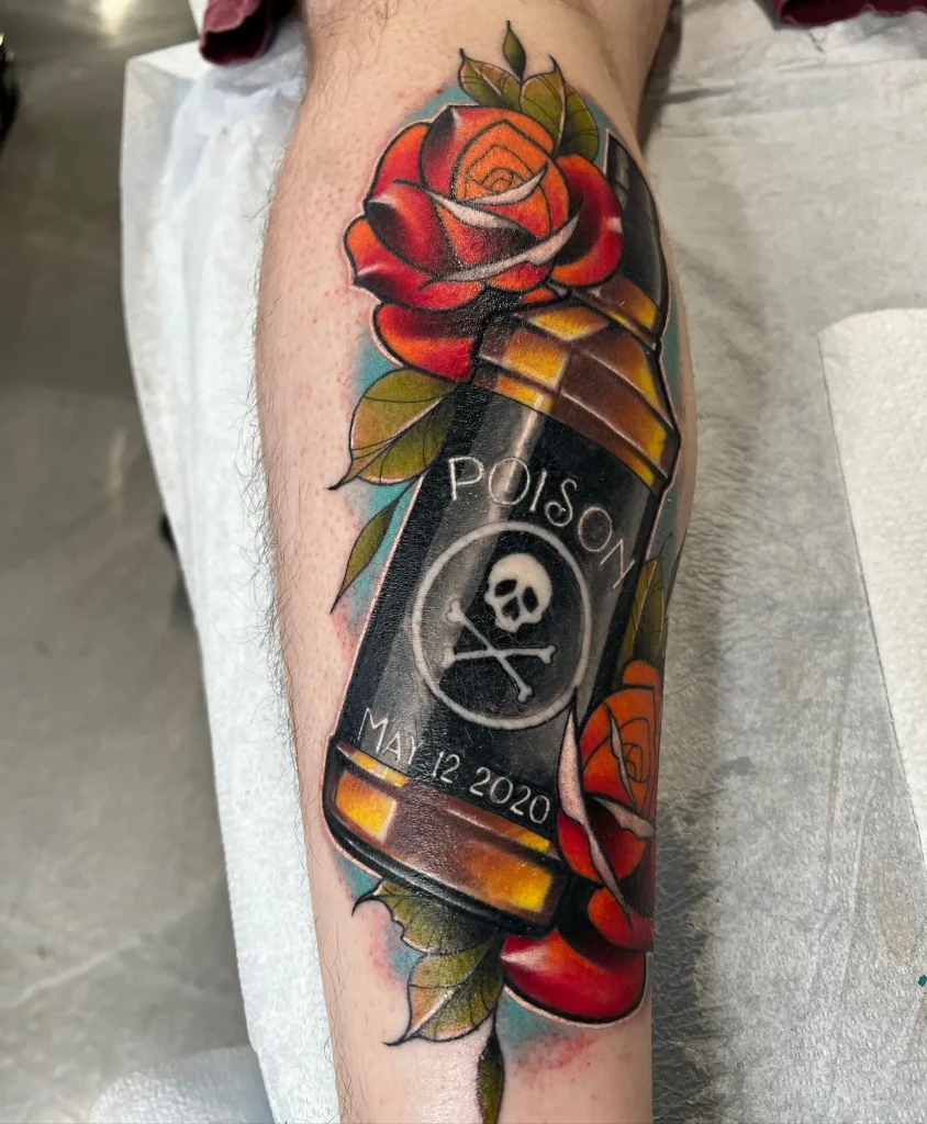 ### Poisonous Reminder Bottle Tattoo