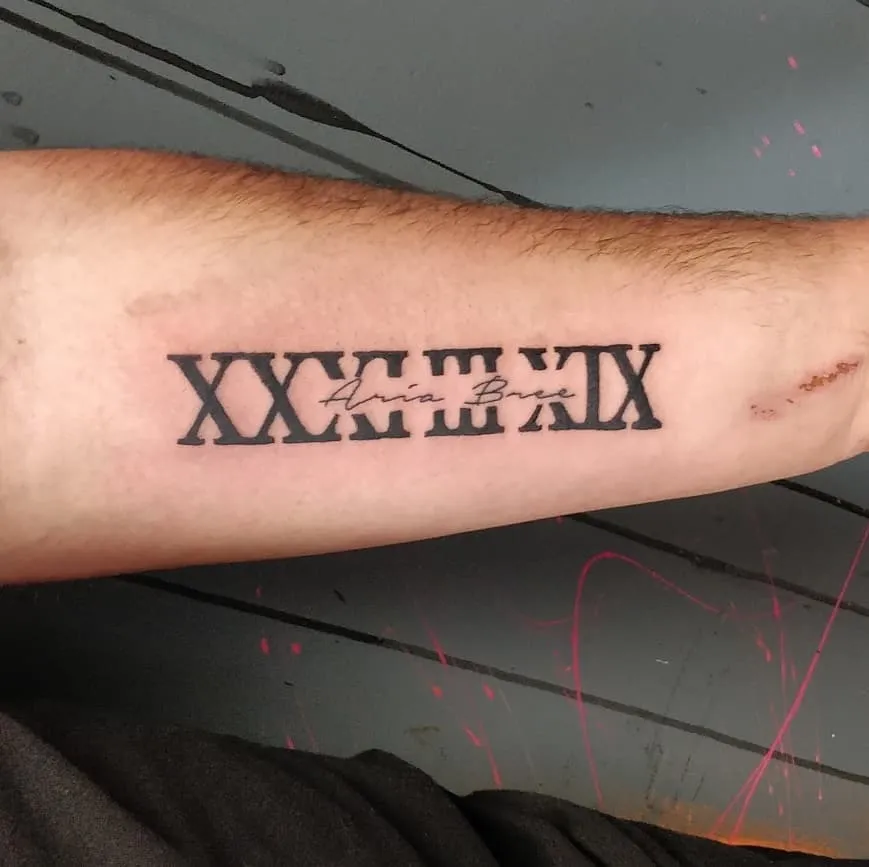 **Roman Numerals with Name**