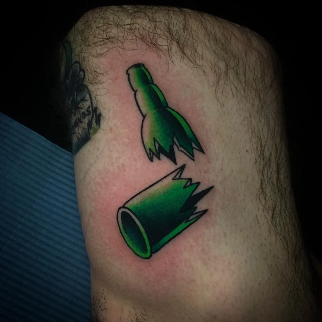 ### Shattered Bottle Strength Tattoo