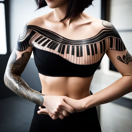 **Shoulder Symphony Tattoo**