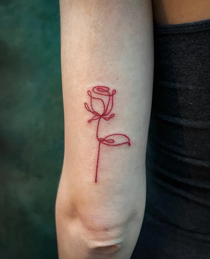 **Single Line Elegance Tattoo**