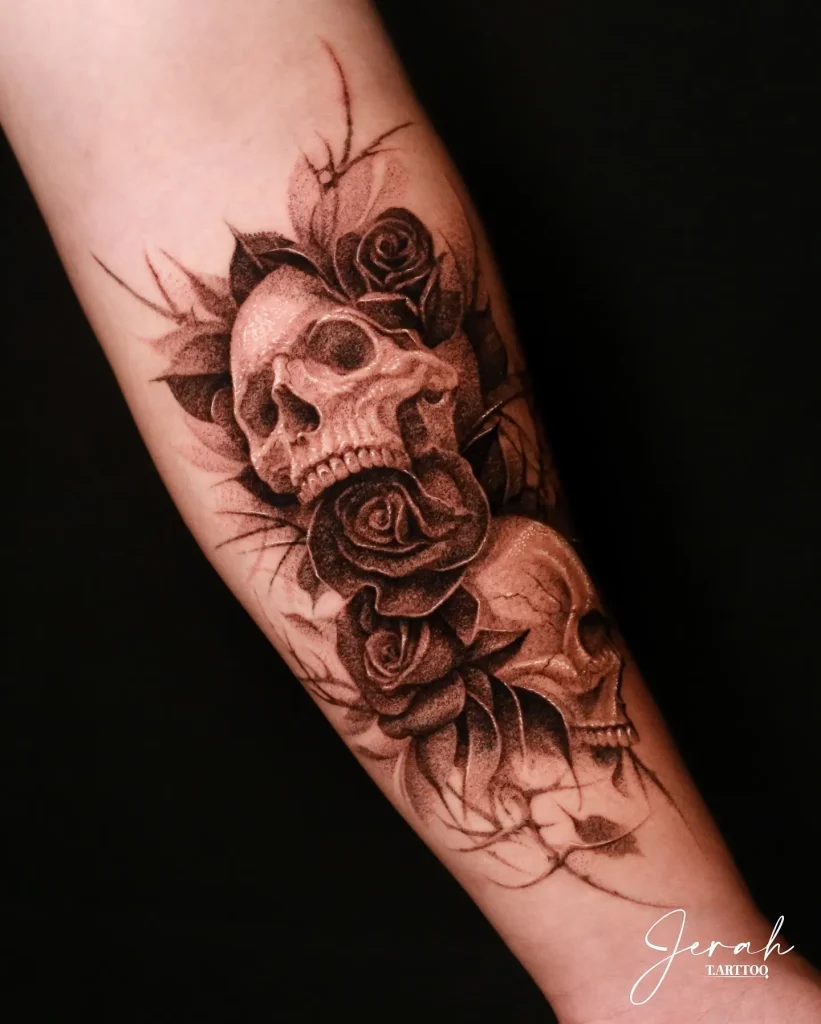 ### Skulls Meeting Roses