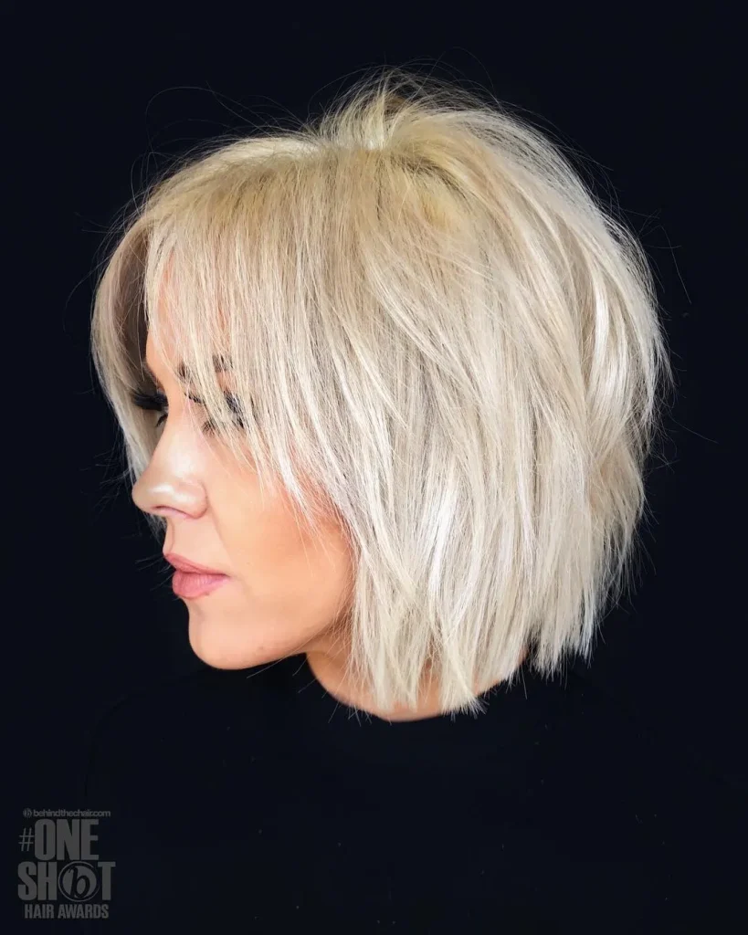 **Textured Blonde Bob**