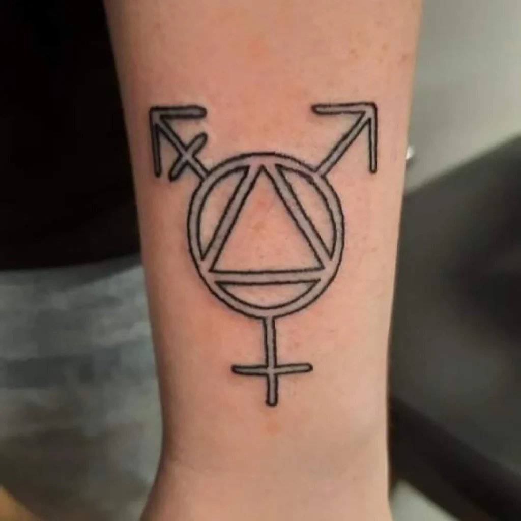 ### Triangles of Strength Tattoo