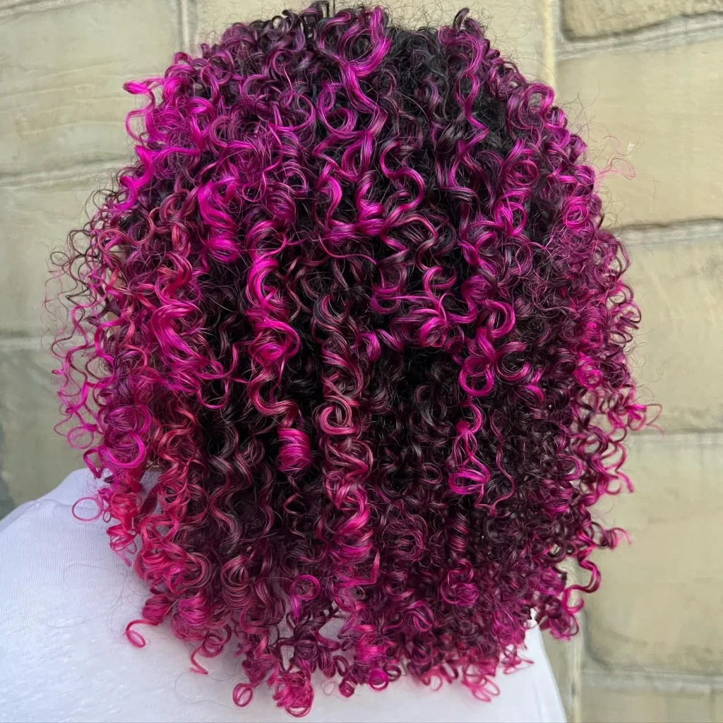 ### Vibrant Fuchsia Curls