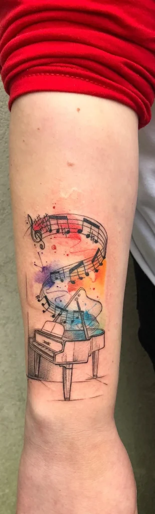 ### Watercolor Symphony Tattoo