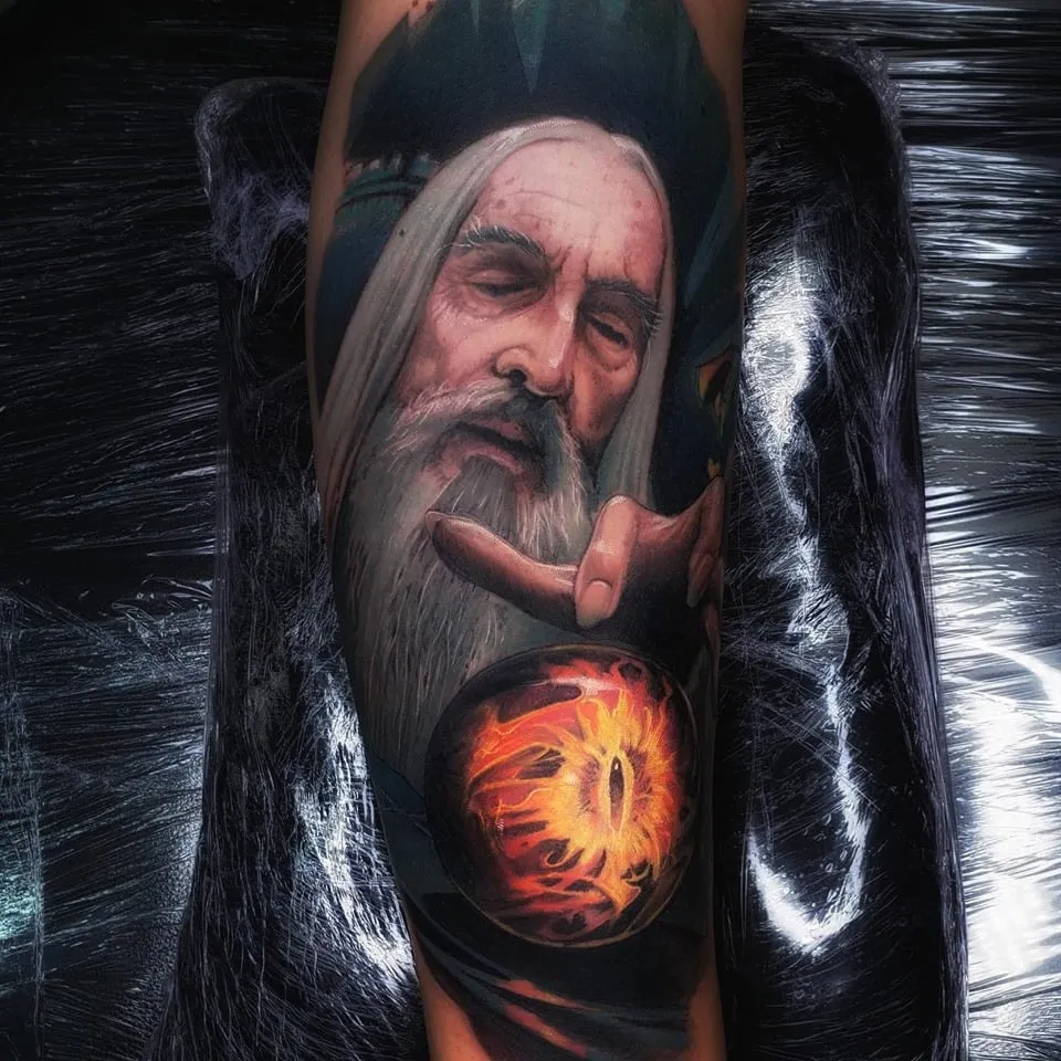 ### Wizard with Palantír Tattoo