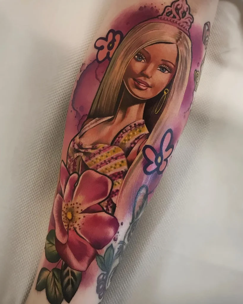 **Barbie Dream Garden Tattoo**