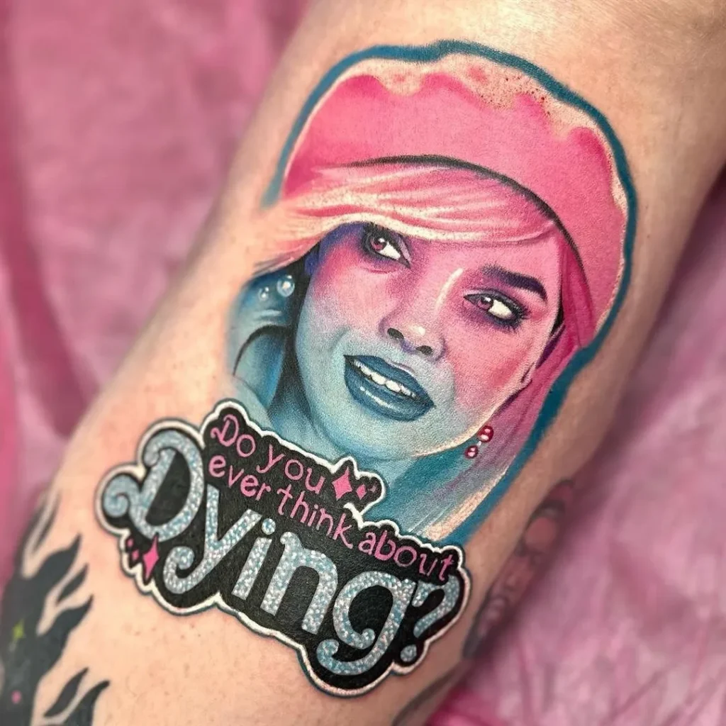 ### Barbie in Pink Beret Tattoo