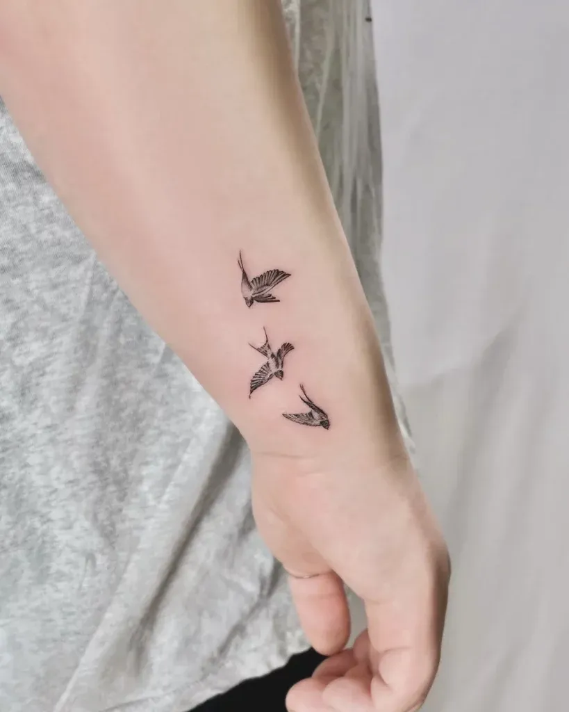 ### Birds in Flight Tattoo