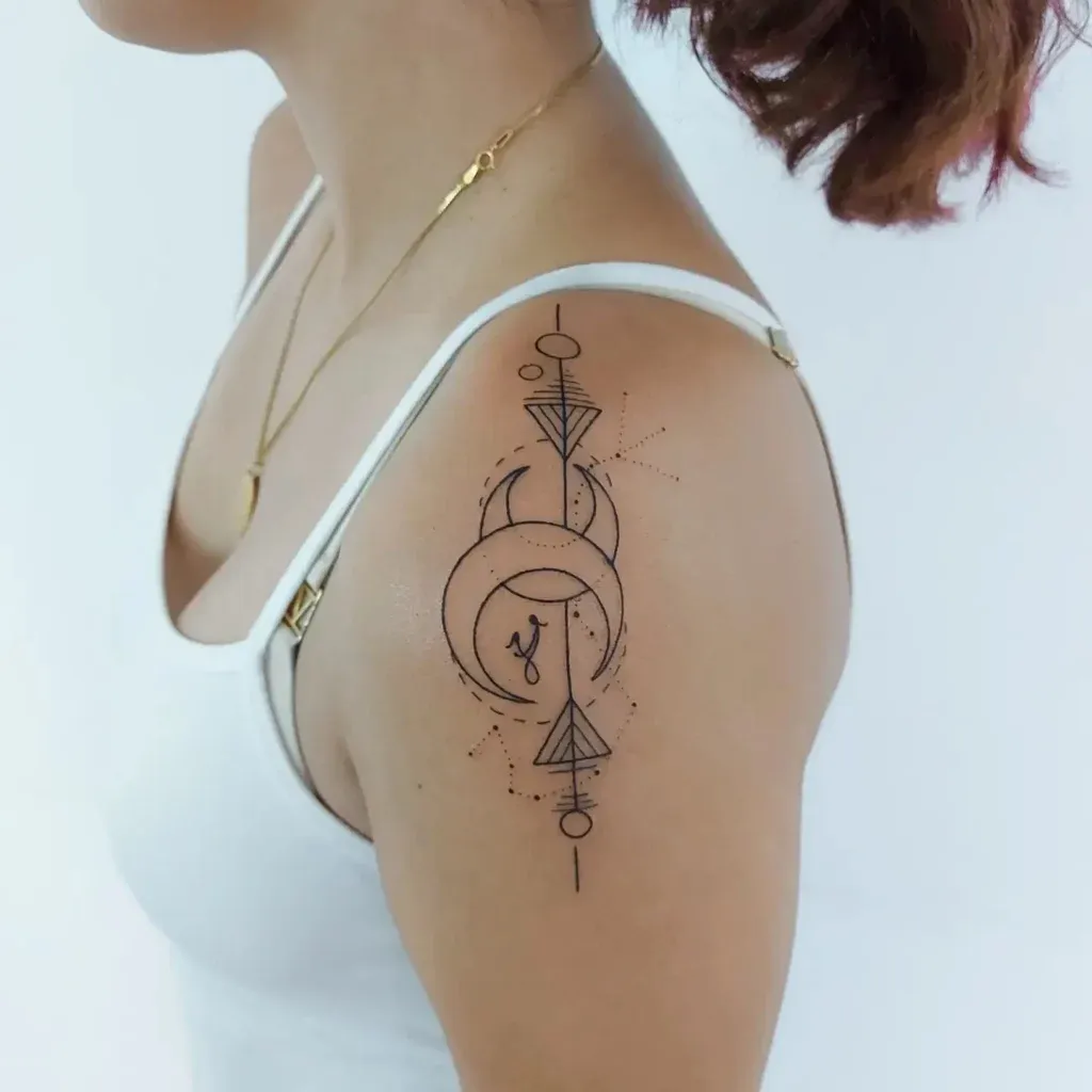 **Celestial Geometry Tattoo**