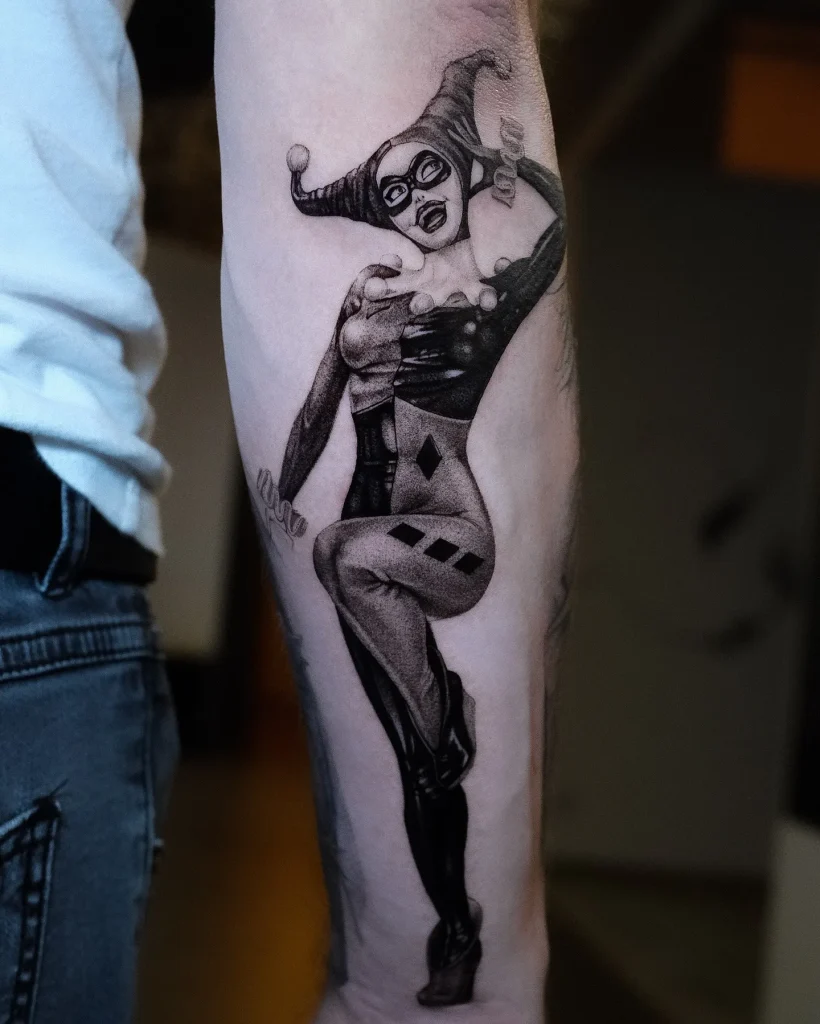 ### Classic Harley Pose Tattoo