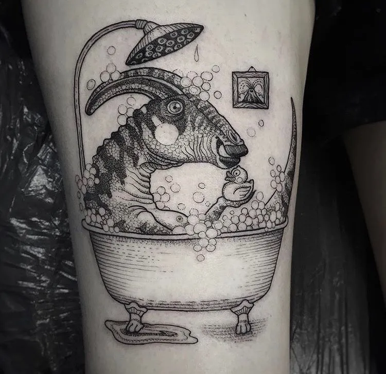 **Dino Bath Time Tattoo**