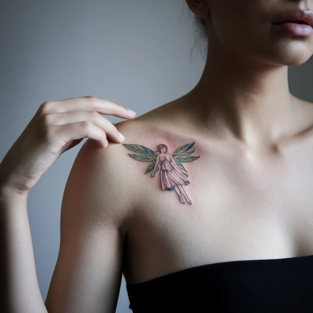 ## Floating Fairy Shoulder Tattoo