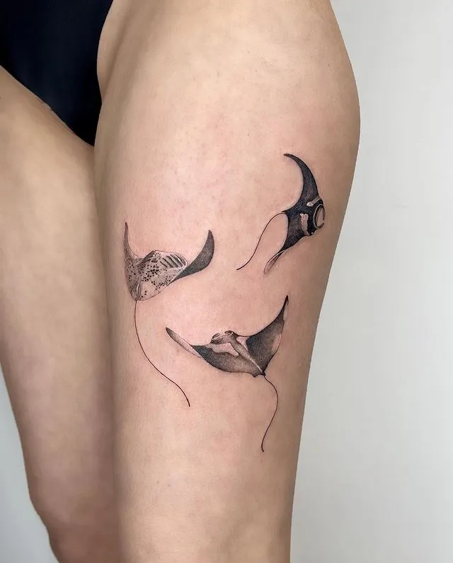 **Graceful Manta Rays Tattoo**