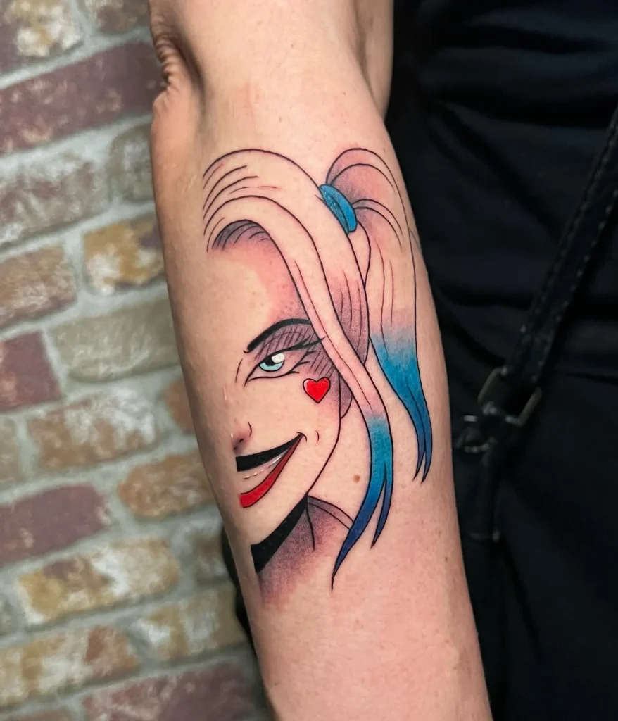 ### Mischievous Smile Portrait Tattoo