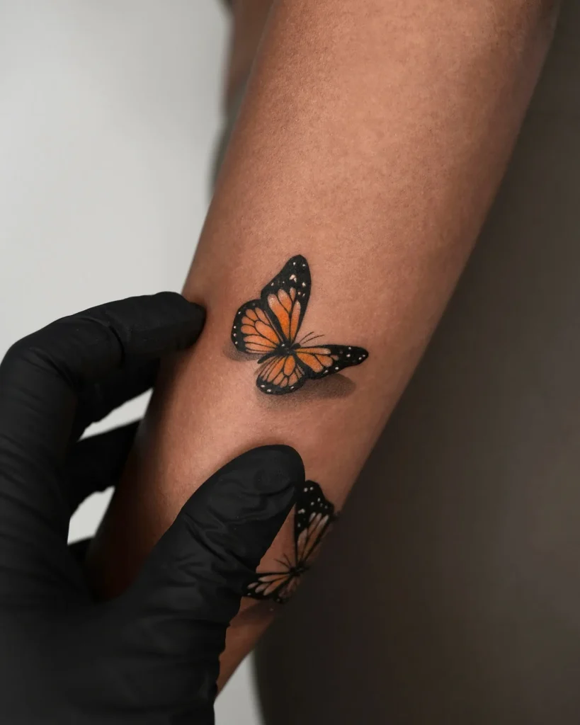 ### Monarch Butterfly in Flight Tattoo