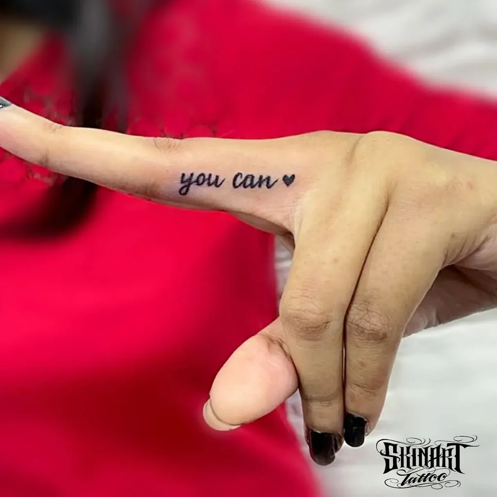 # Secret Message Finger Tattoo