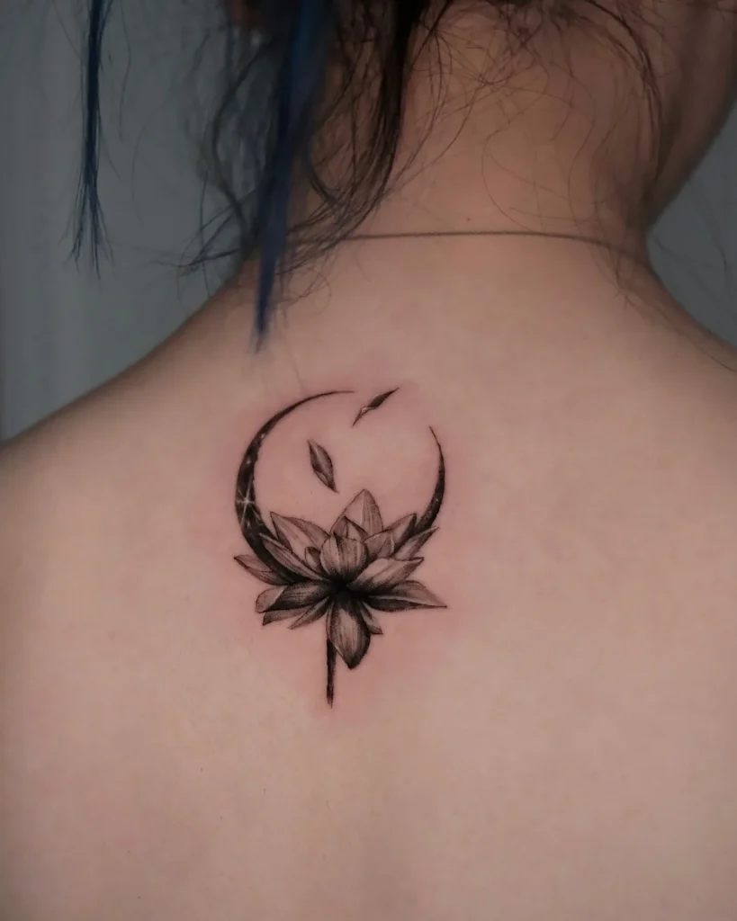 **Serene Crescent Lotus**