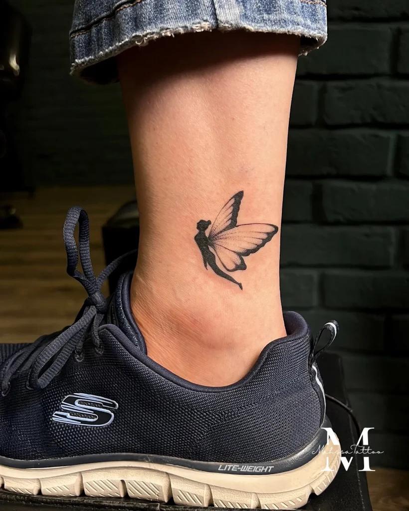 ### Silhouette Fairy Flight Tattoo