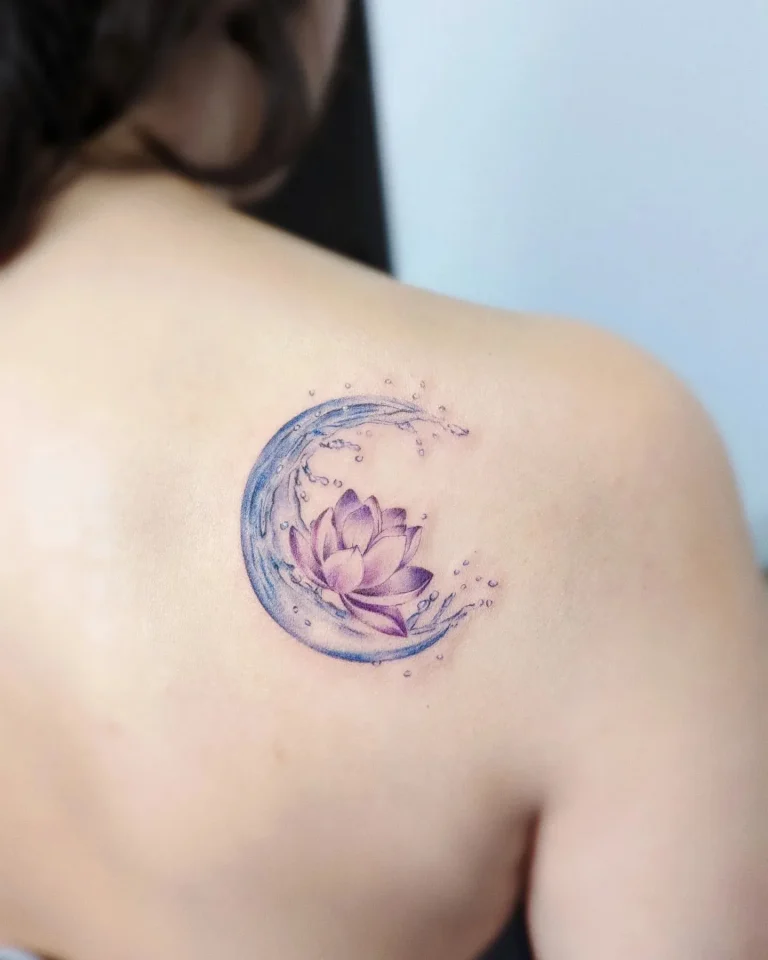 18 Meaningful Moon and Lotus Tattoos to Inspire Your Next Ink