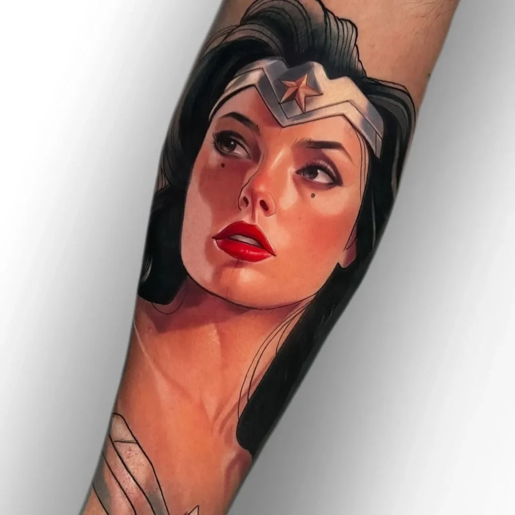 # Wonder Woman Portrait Tattoo